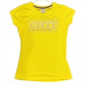 Vintage Gucci Bright Yellow Tee Size Medium